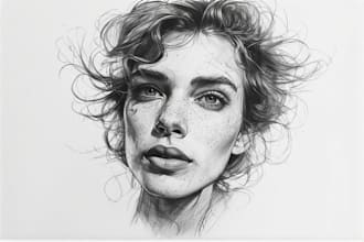 draw the wsj style hedcut portrait for you