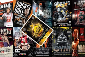 design a professional urgent sports poster, banner, flyer, graphics