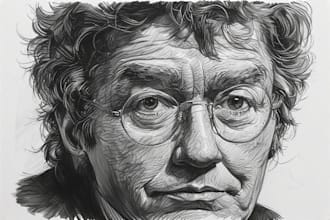 create a a wsj style hedcut portrait for you