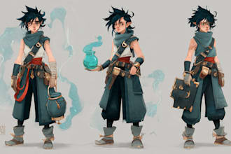 do character design for game, dnd, book or tabletop