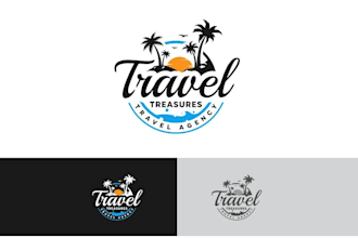 make travel hotel resort tour vacation cottage logo