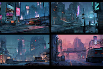 make a awesome cyberpunk sci fi futuristic city