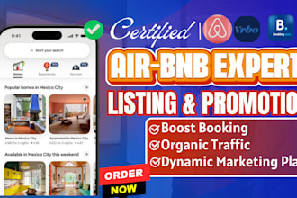 boost airbnb booking by airbnb marketing promotion, vrbo seo listing