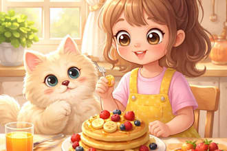 children story book illustration children story book