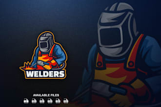 do eye catchy colorful welding logo design