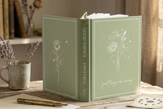 design creative notebook cover and inner pages