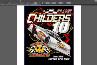 design high quality racing t shirt logo with unlimited revision