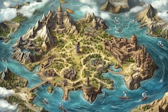 design fantasy world map fantasy book novel map