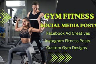 create gym fitness instagram posts and facebook ads