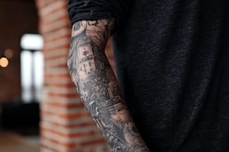 professionally design your sleeve tattoo , chest tattoo