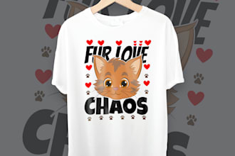design cute and trendy pet lover t shirt design