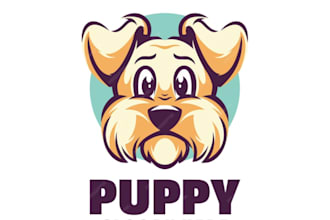 design pet, dog, cat, animal and veterinary clinic logo