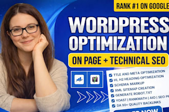 do wordpress landing page blog website onpage yoast technical seo google ranking