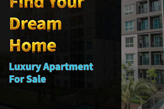 do professional social media post and real estate banner design