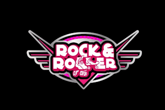 create artistic roller skate logo for t shirt and gadgets