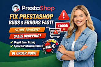fix prestashop bug fix issue and errors as a prestashop expert