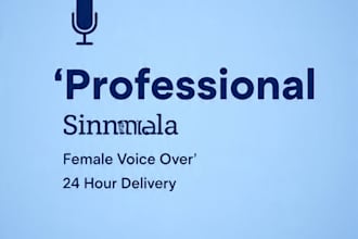 record a professional female sinhala voice over for ads