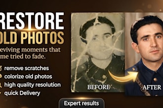 restore old photos, colorize, repair and fix old photos