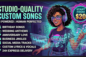 create a studio quality custom song
