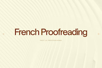 proofread and improve your french texts