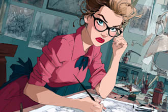 do comics book pages, storyboards, illustrations