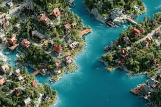 create a professional isometric map