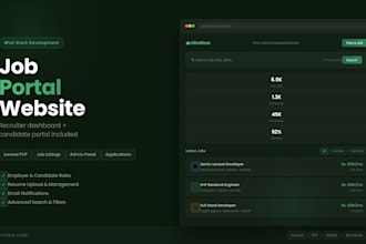 build a job portal website with admin panel