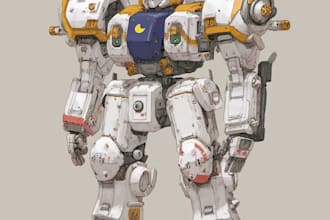 draw mecha, gundam and armor ilustration in my style
