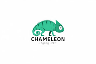 design abstract chameleon logo  just in 12 hours