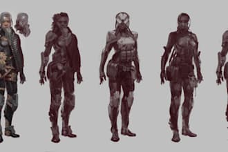 design a sci fi character and sci fi art for you