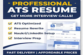 create a professional ats resume and CV design