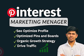 be your pinterest manager for organic growth and SEO marketing