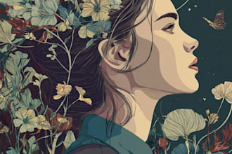 create an illustration, poster, book or album cover