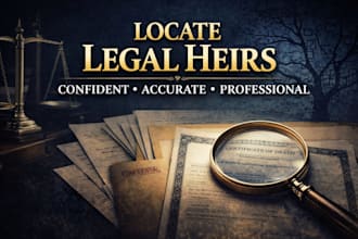 locate legal heirs through professional genealogy research