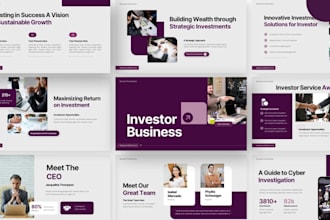 design modern powerpoint, google slides and corporate business pitch deck