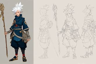 design 2d cartoon character