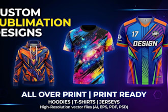 design all over print sublimation apparel