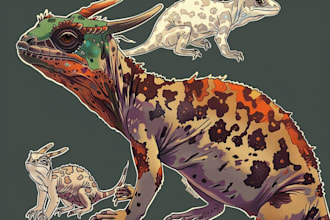 draw detail animal illustration