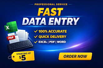do fast and accurate data entry, typing, and encoding tasks