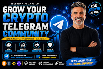 add real crypto telegram members and grow active community