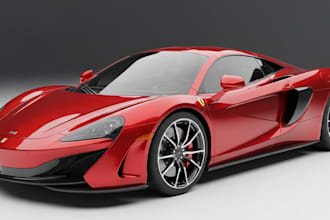 realistic 3d car model 3d car interior, exterior, spoiler, bumper, car design
