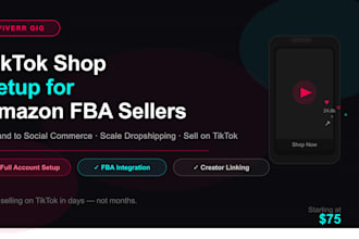 setup tiktok shop for amazon fba seller to scale social commerce dropshipping