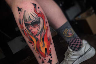 design bold old school traditional tattoo artwork
