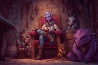 make dnd character and commission art for you