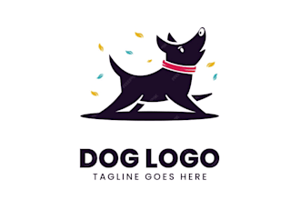 do modern animal dog pet care veterinary logo design