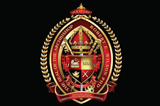create HD church seal logo, apostle or bishop seal design