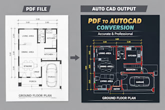 do your sketch plan to pdf layout  and auto cad drawings