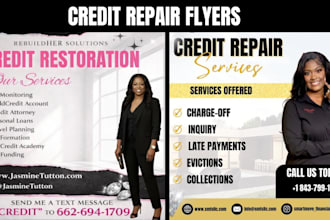 design professional credit repair tax sales flyer highly converting flyers
