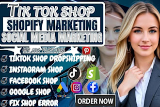 setup tiktok shop, facebook shop, instagram shop, fix meta pixels for shopify