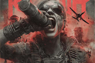 create cover album artwork design for metal punk album